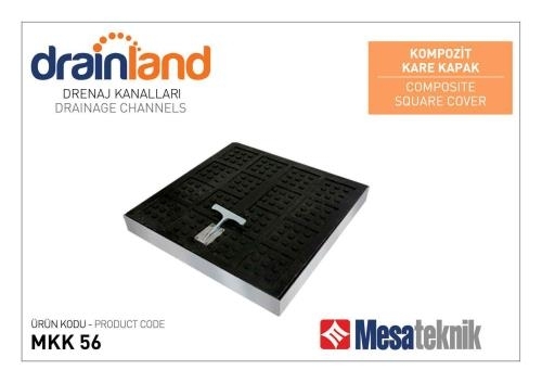 Mesa Teknik Drainland Galvaniz Kasalı Kompozit Kare Kapak