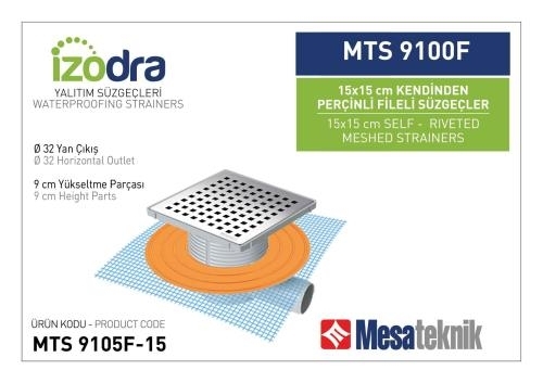 Mesa Teknik İzodra 9100F (15 x 15 cm) Kendinden File Perçinli Paslanmaz Süzgeç Sistemleri